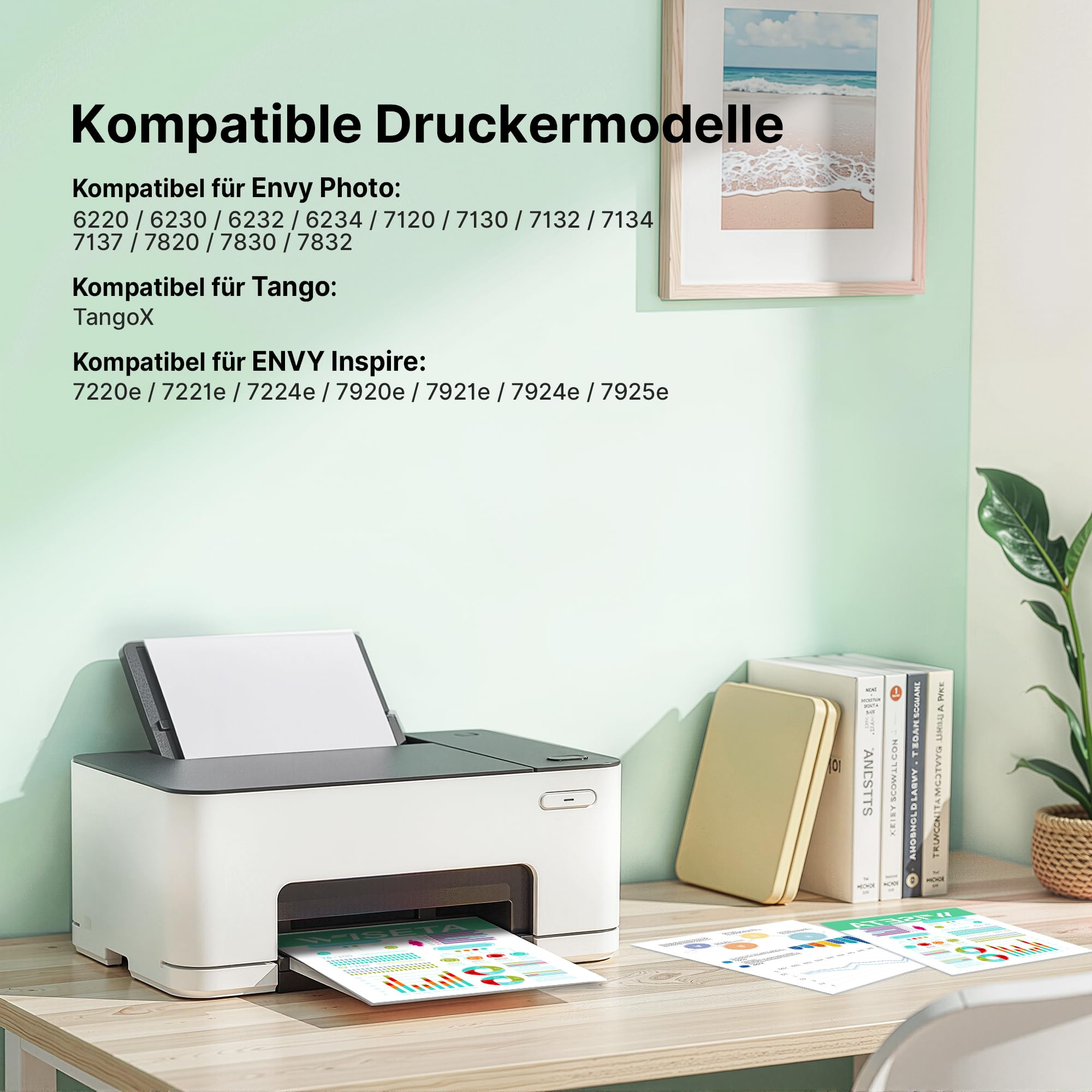 303 XL Druckerpatronen Multipack für HP 303 Druckerpatronen Schwarz und Farbe für HP 303XL für HP Envy Photo 6220 6230 6232 6234 7134 7830 für HP Inspire 7200e 7220e für HP Tango X Patronen (2er-pack) - 3