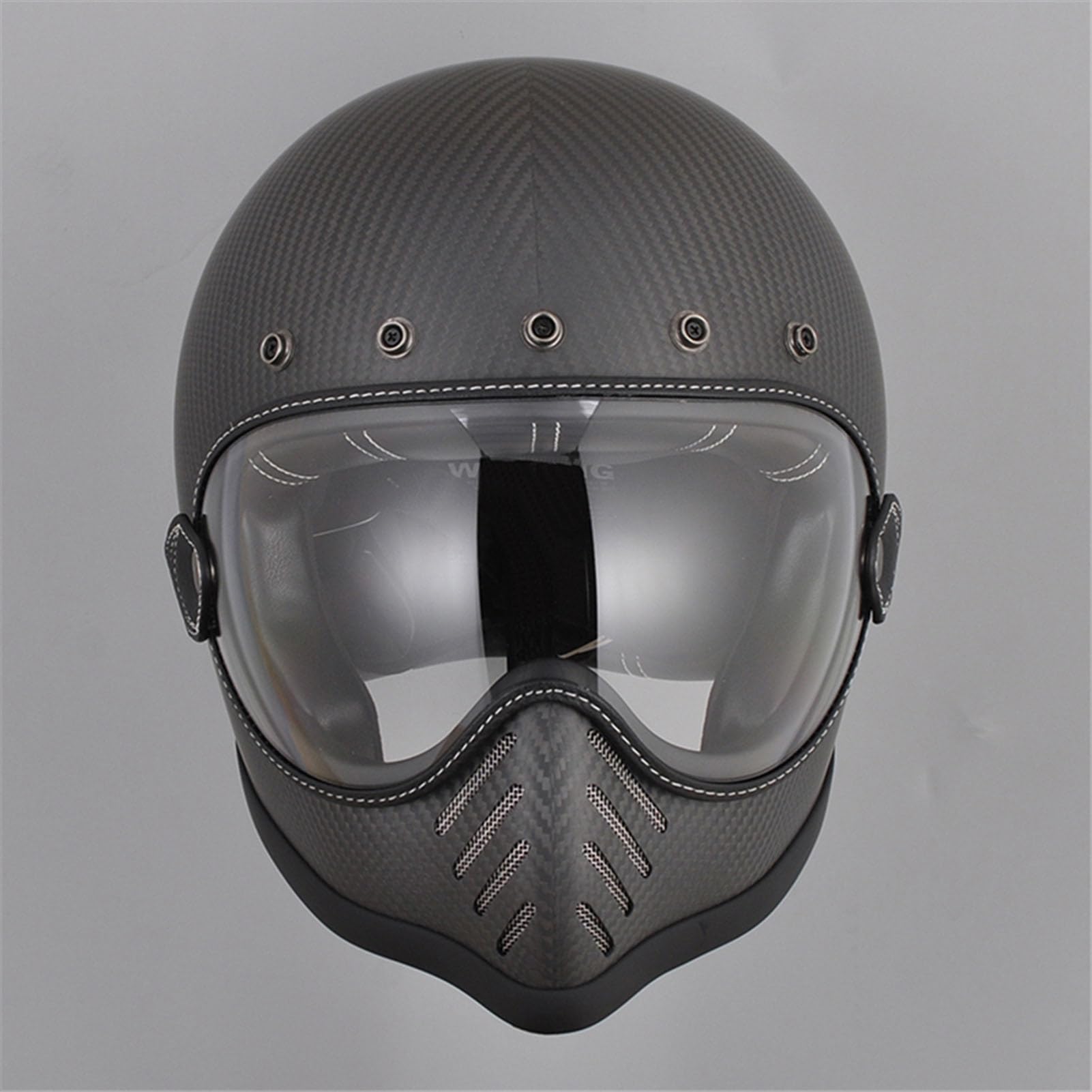Giovanesse Occhiali Polvere per Caschi, Occhiali Antivento Motociclistici Retrycle con Obiettivi PC Off Off Road Racing Goggles per Uomini Donne, 20x15x6cm (Trasparente)