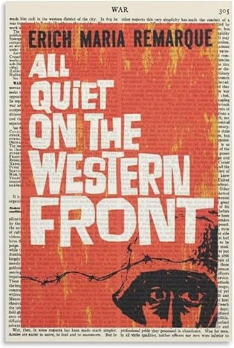 Pósteres de cubierta de libro All Quiet On The Western Front para decoración y estética de habitación, pósteres e impresiones de pintura en lienzo,