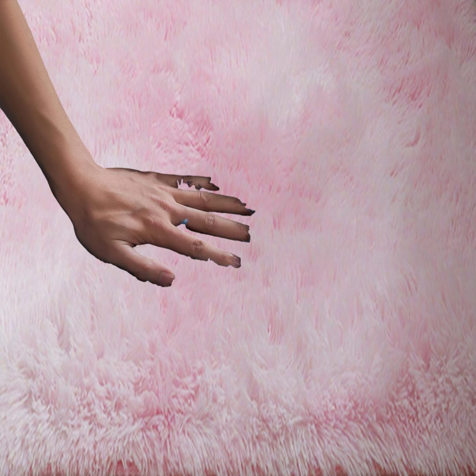 Antypoślizgowy różowy dywan o wymiarach 230 x 120 cm, miękki w dotyku, gruby dywan do sypialni, salonu, pokoju dziecięcego, ciepła i przytulna wykładzina podłogowa