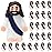 Bememo 25 Pcs Little Jesus Figures Original Design Mini Rubber Jesus Toys to Hide and Seek Religious Party Favors Sunday Baptism Gifts(Dark Blue)