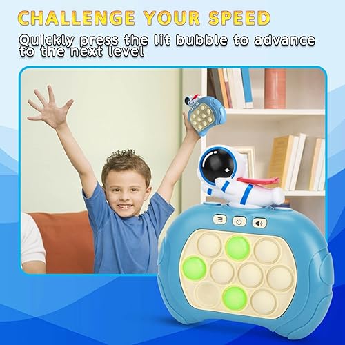 Miniatura 5 de Juego de burbujas de empuje rápido para niños y adultos, versión 2, juego de luz para reventar, juego de mano. Ideal para niños y niñas de 8 a 12