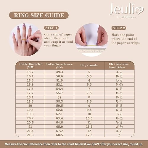 Miniatura 7 de Jeulia Juego de anillos de eternidad de plata de ley pavé de tres caras con circonita cúbica Art Deco Halo para boda, compromiso, aniversario