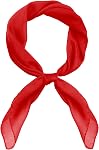 Mousseline écharpe Ruban Col écharpé carré mouchoir pour Halloween Hommes Femmes Garçons Filles Déguisement Écharpe Accessoires