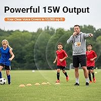 Vista 3 de Voice Amplifier with Wireless Lavalier Lapel Microphone for Teaching,Public Speaking,Portable Mini Mic& Speaker for