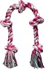 Lmlpt Dog Rope Toy for Large Aggressive Chewers, Heavy Duty Rope Chew Toy Indestructible Tough Tug of War Pink Dog Toys,3 Feet 5 Knots Interactive Cotton Ropes Toys for Large Breeds Teeth Cleaning