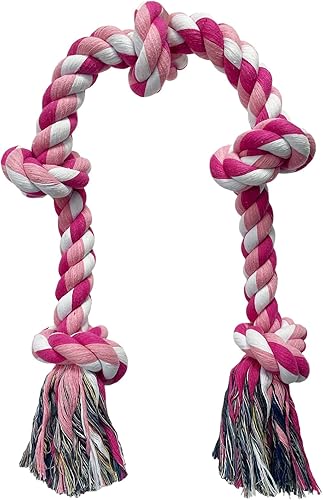 Lmlpt Juguete de cuerda para perros para masticadores grandes y agresivos, cuerda resistente, juguete para masticar, indestructible, resistente,