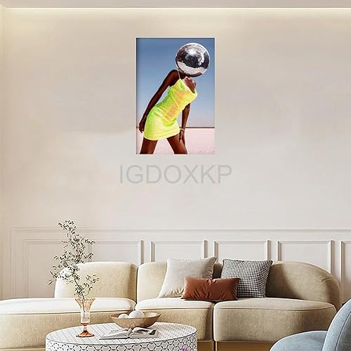 Miniatura 3 de Discokugel Druck, Adrette Wandkunst, Trendige Wandkunst, Girly Wandkunst, Wohnheim Zimmer Dekor, Fun Canvas Poster Wall Art Decor Print Picture