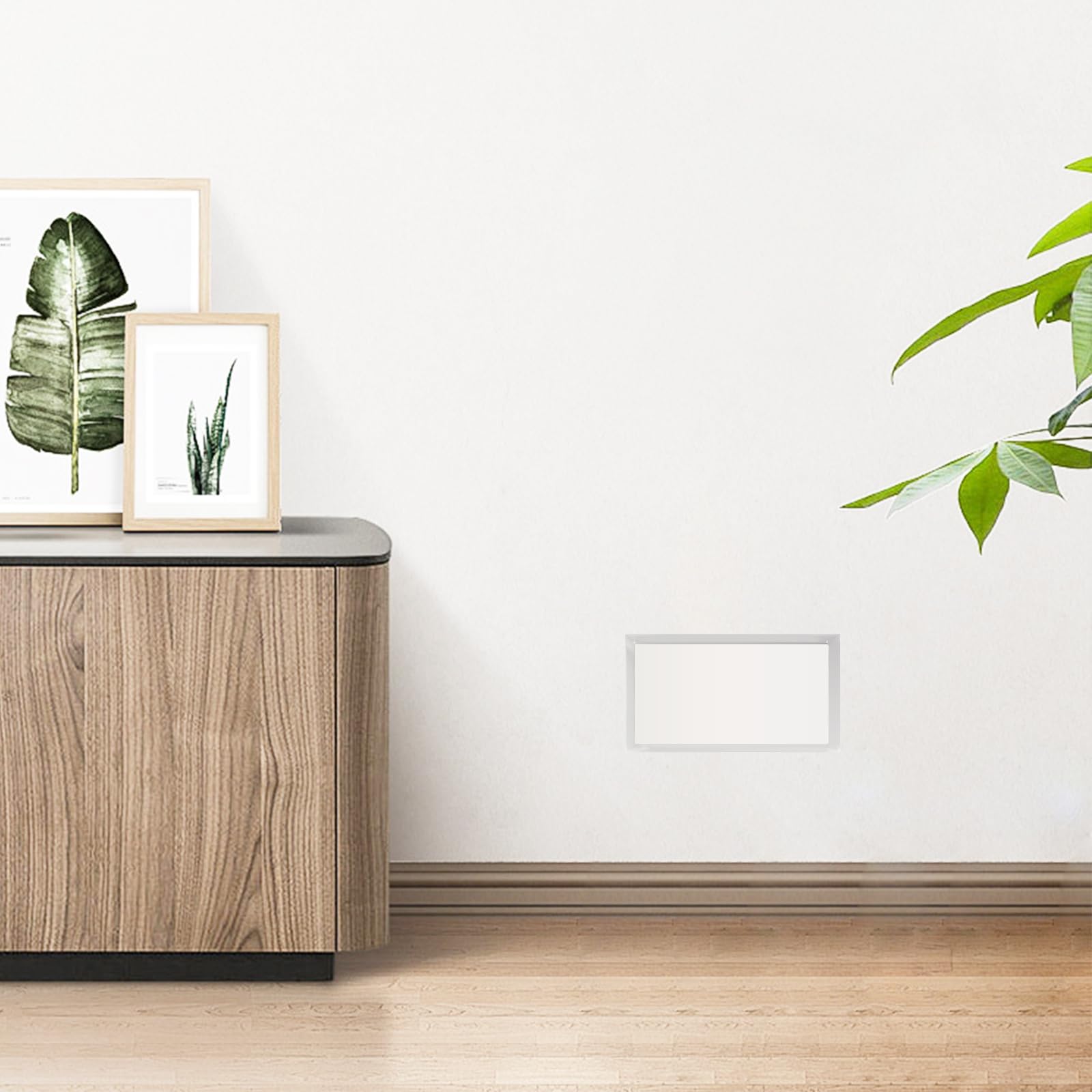 Cubierta de ventilación de pared sin amortiguador, 6 x 10 pulgadas, rejilla de registro de aire montada en la pared, fácil de instalar, pintable, color blanco