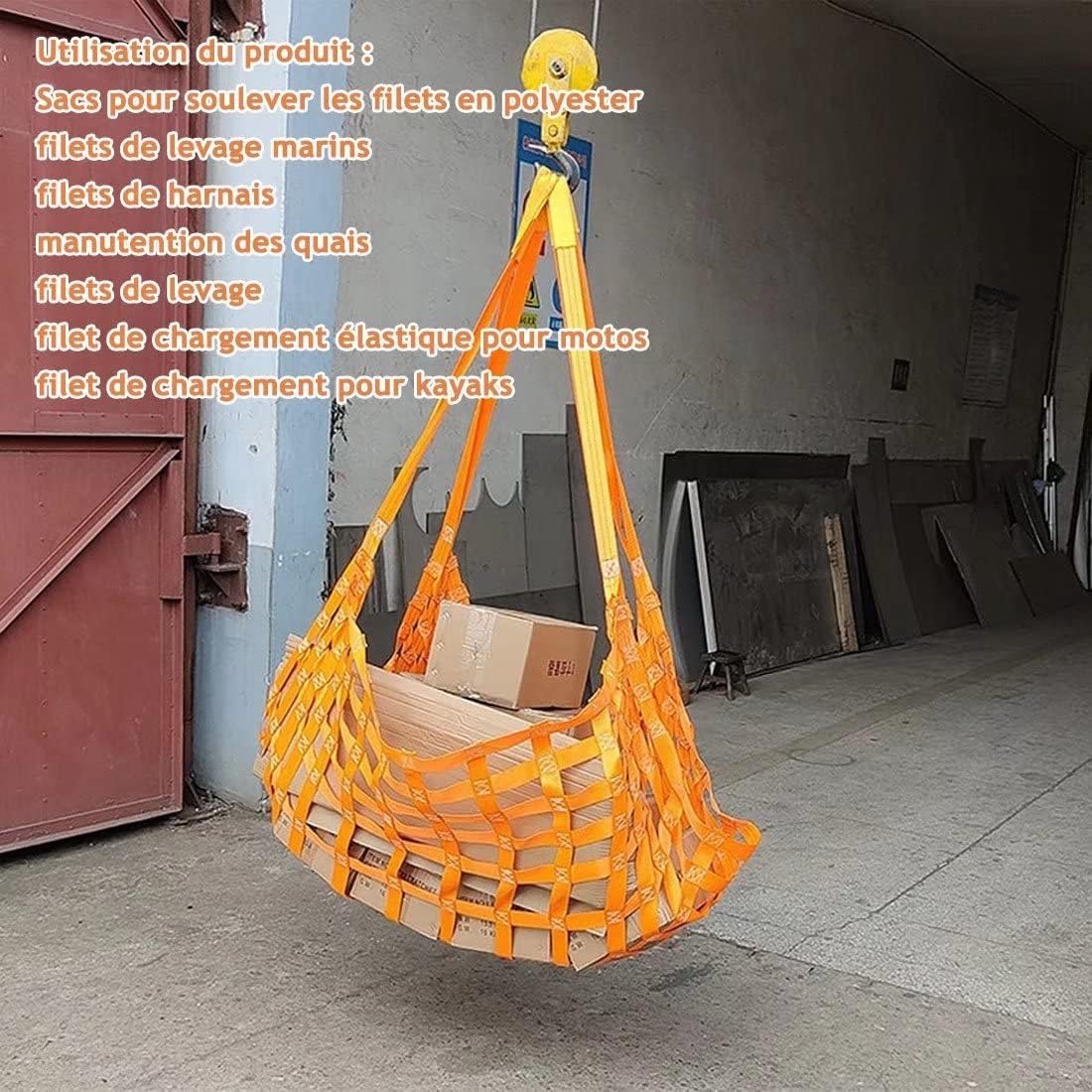 Hebenetzriemen - Flaches Nylonnetz, Kran-Paletten-Frachtnetz, Baustellen-Hebenetz, Robuste Lasttragende Materialtransportgurte, Anpassbar, Reißfeste Werkzeuge Für Den Frachtumschlag ( Size : 2 X 2M/Me