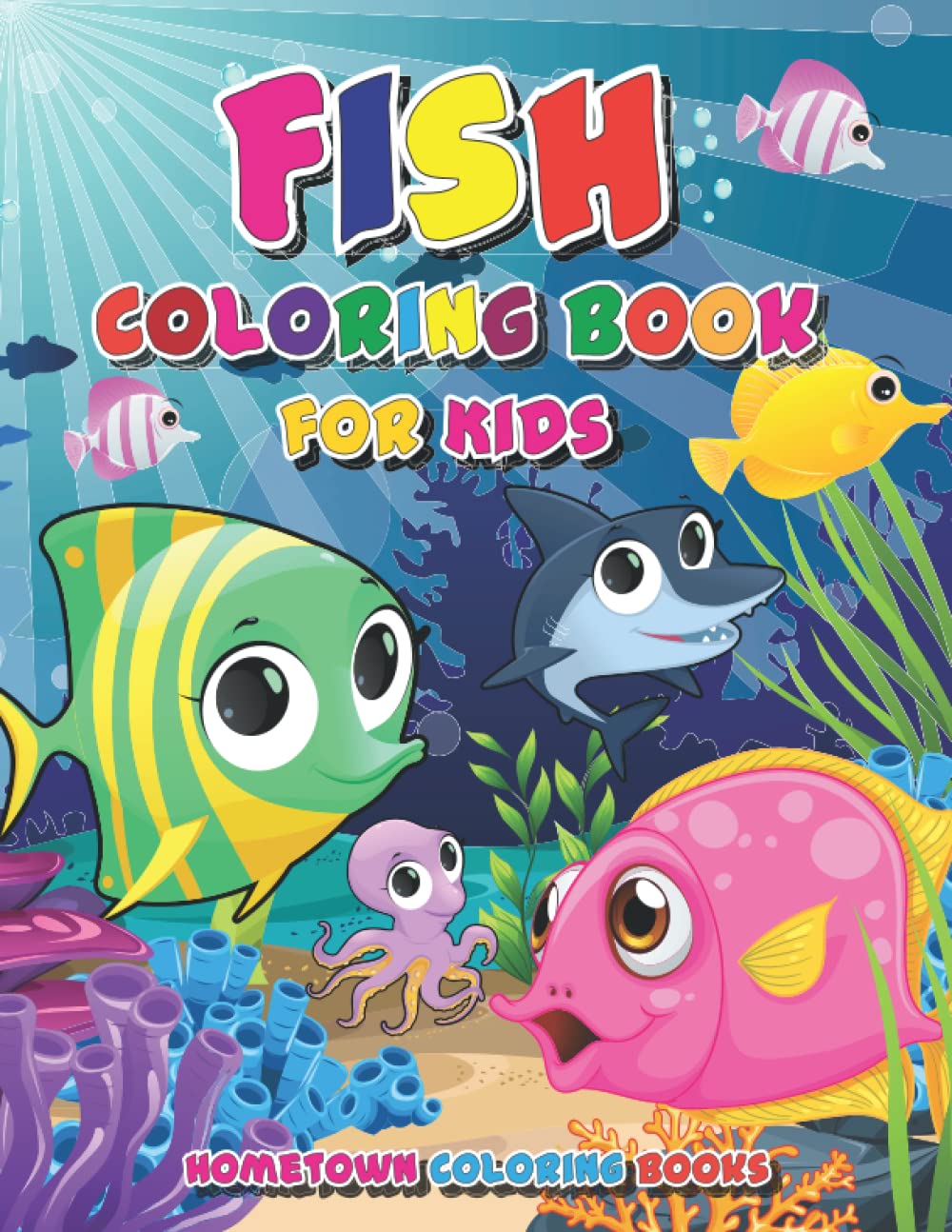 Fish Coloring Book for Kids Children's Coloring Pages with Sea Animals