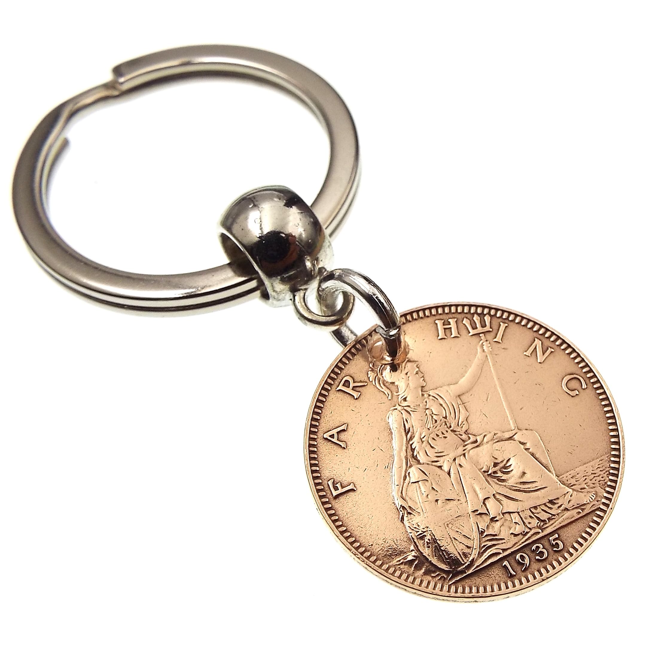 A Silver Dream 1935 Farthing Coin Keyring