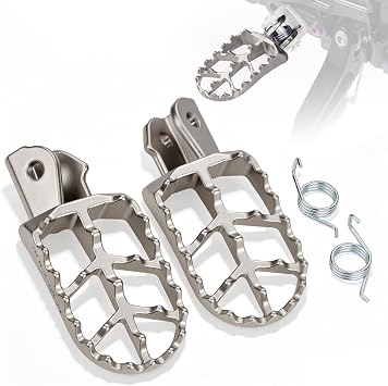 Stainless Steel Dirt Bike Foot Pegs for Surron 79Bike CRF150 230 XR150 | Foot Rest Pedals Footpegs for Sur Ron Light Bee S X/79 Bike Falcon GT/Eride Pro SS/CRF150F/CRF230F 03-19/CRF250F 19-25/XR150L