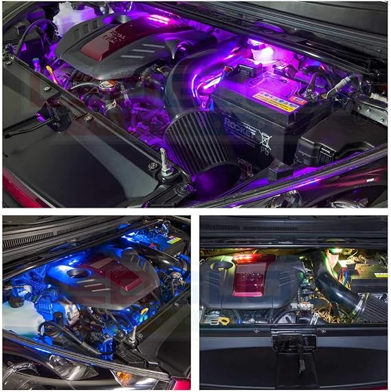 LEDGlow 6pc Million Color LED Engine Bay Accent Lighting Kit