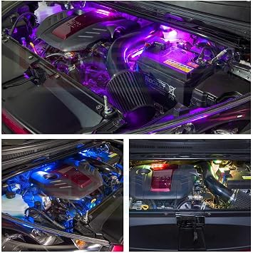 LEDGlow 6pc Million Color LED Engine Bay Accent Lighting Kit