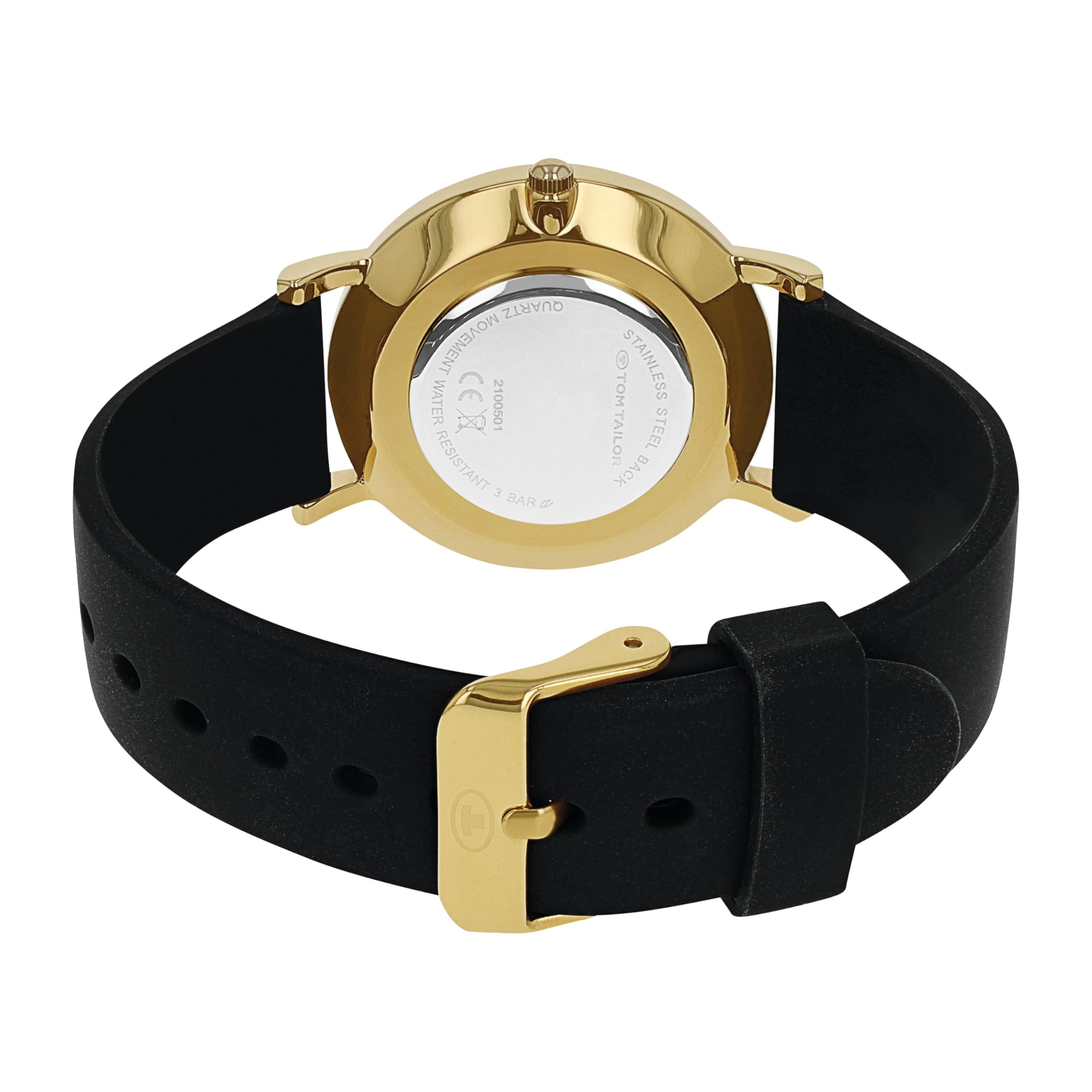 TOM TAILOR - Damen Quarz Armbanduhr - Alloy Gehäuse - Silikon Armband - Wasserdicht 3 Bar - mit Kristall