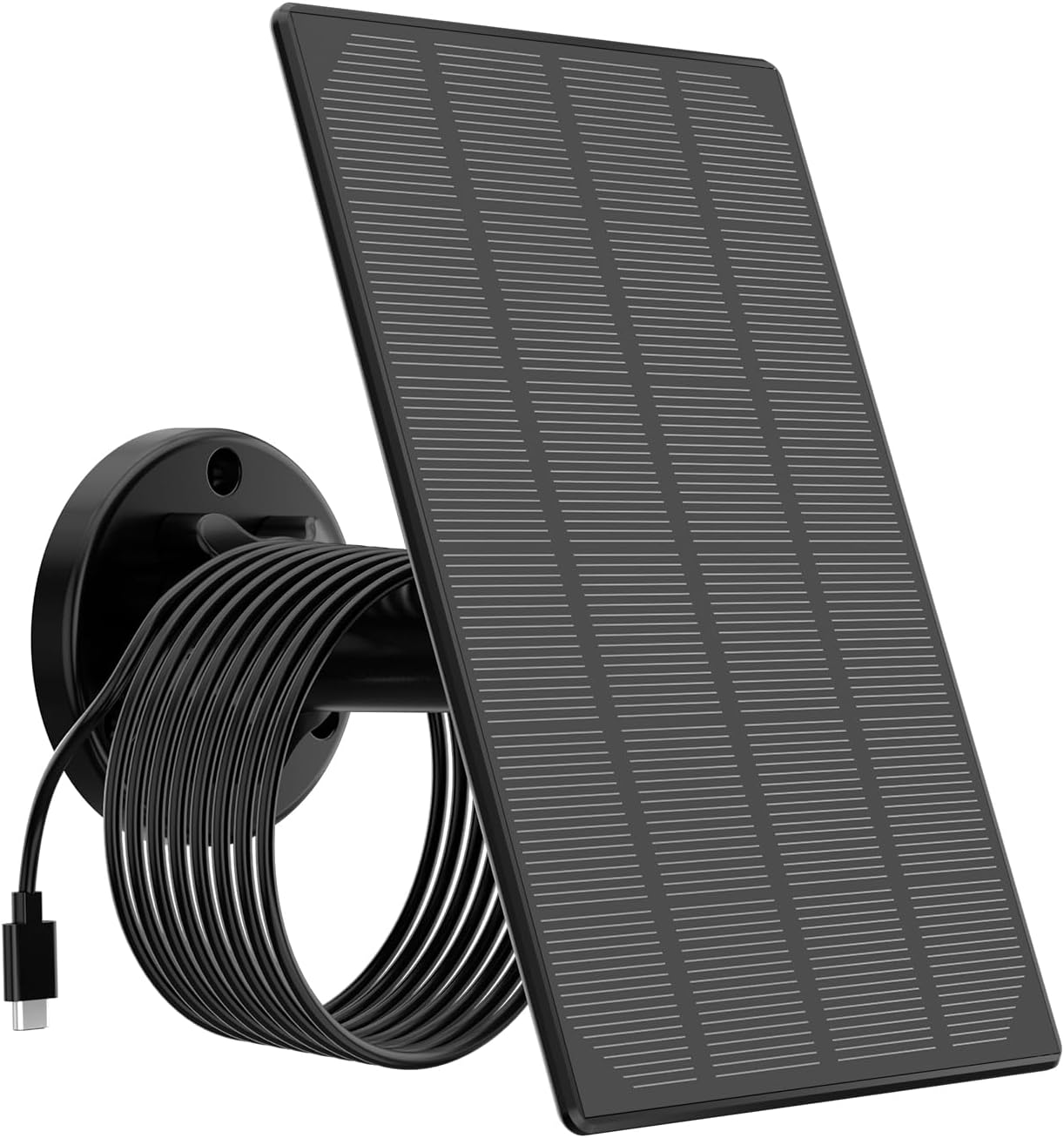 ANRAN 防犯カメラ 屋外 ソーラー 太陽光パネル 小型 IP65防水 工事不要 Type-C端子 角度調整可能 単結晶シリコン 3ｍコード 停電対策 ソーラーチャージャー 普通電池式防犯カメラ専用