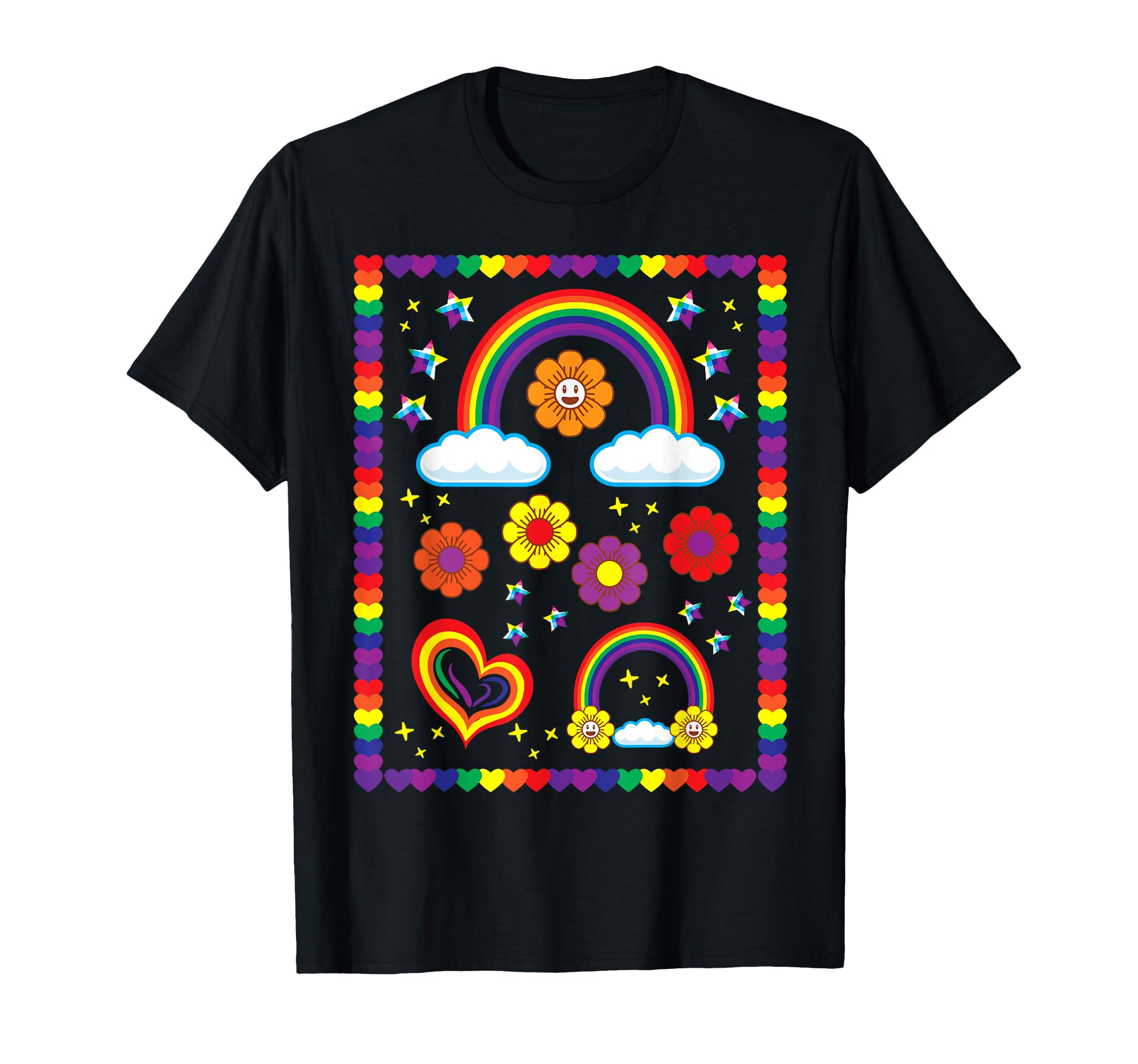 Amazon.com: Kidcore Aesthetic Rainbow Flowers Retro 80s 90s