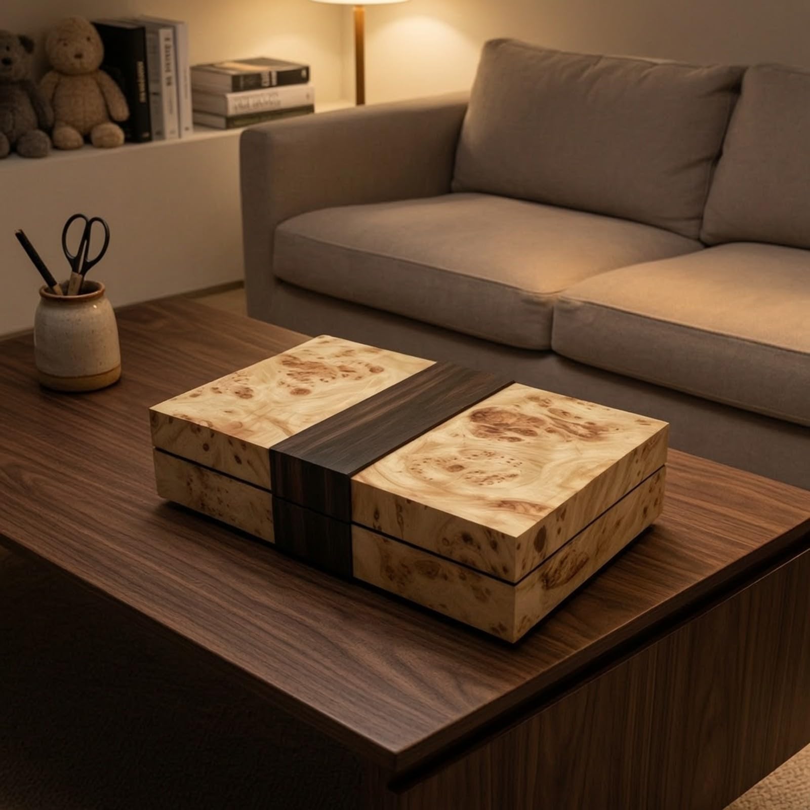 predolo Stabil box mit Deckel |, Aufbewahrungsbox mit Deckel, flach, für Schlafzimmer