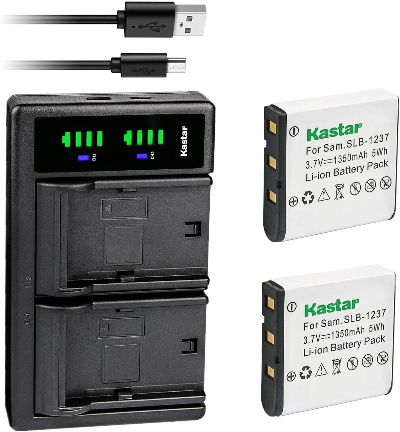 Kastar 3-Pack Battery and LTD2 USB Charger Replacement for Epson EU-94, Sigma BP-31 Battery, Epson L500V, Sigma DP1, DP2, DP1S, DP1x, DP2S, DP2x Cameras