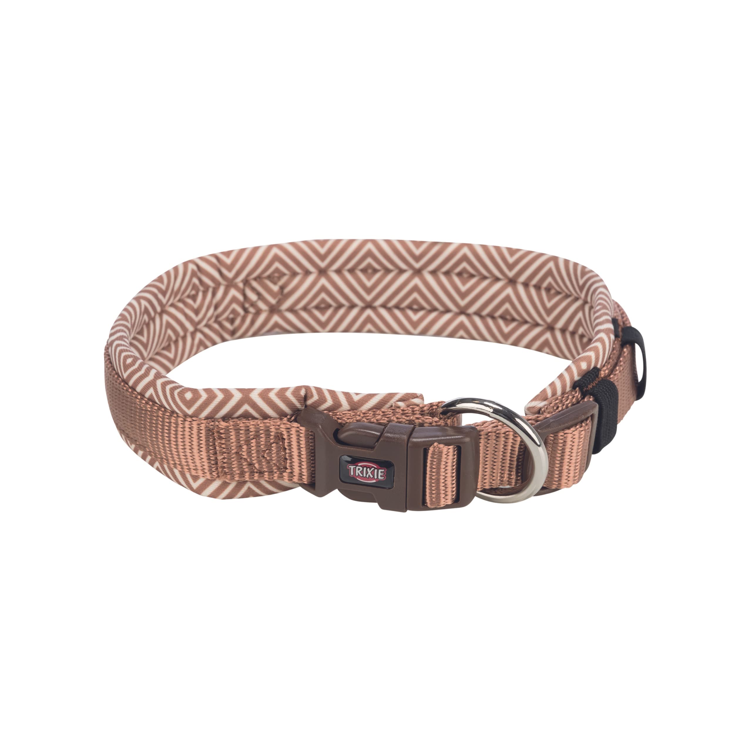 Trixie Premium Collar with Neoprene Padding, Extra Wide, Softline Elegance Collar for Dogs, Fully Adjustable Collar, Strain-Relieved Buckle (L, Boho Diamond/Caramel) (B0C2ZXPSNB) Amazon Price History, Amazon Price Tracker