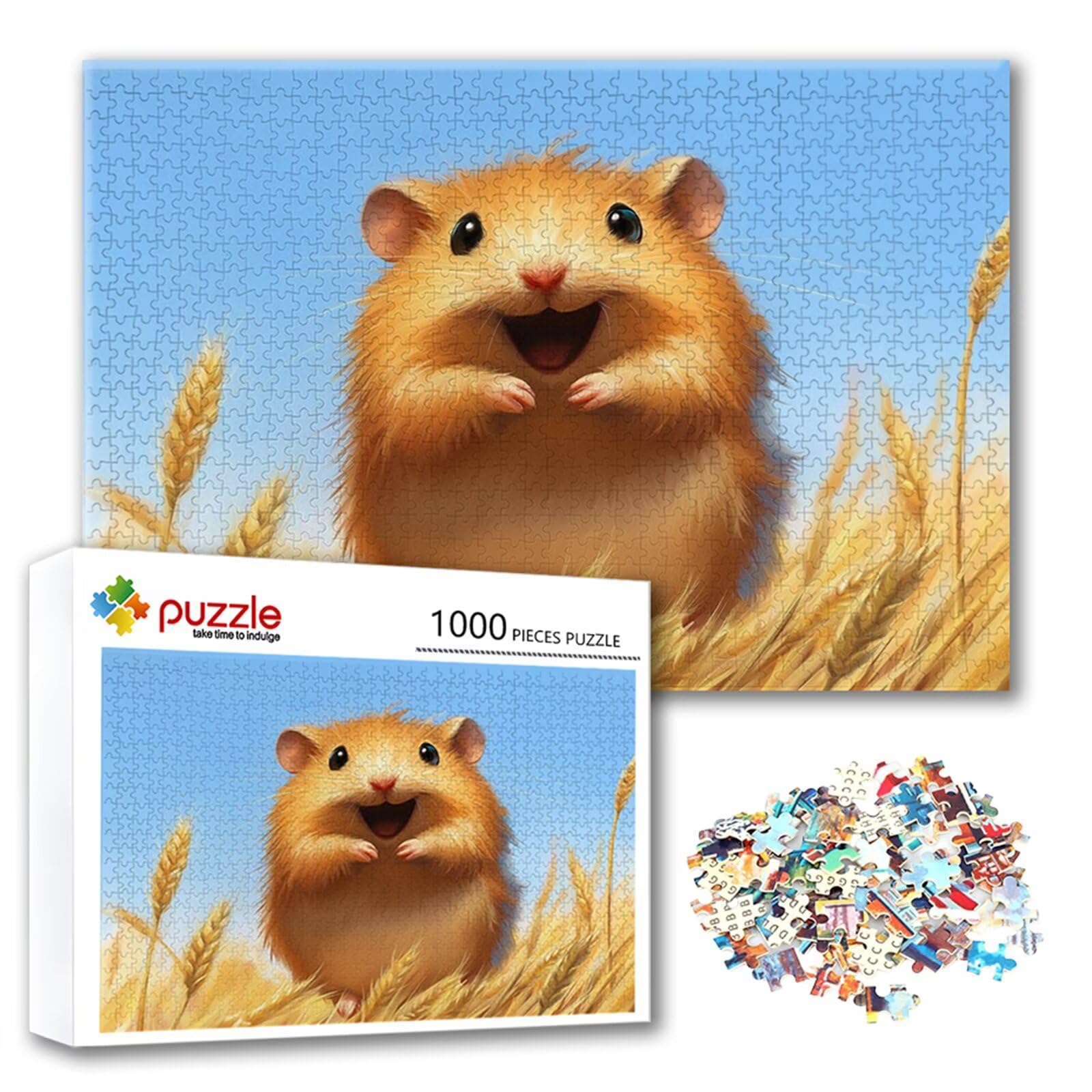 Puzzle ze zwierzętami 4000 sztuk urocze, niemożliwe łamigłówki, wyzwanie dla dorosłych drewniane układanki, gry logiczne dla całej rodziny z redukcją ciśnienia, prezenty dla kobiet mężczyzn P-4