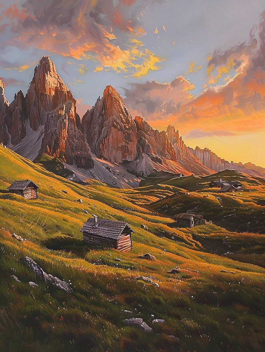 Sunset Diamond Painting, Paisaje Diamond Painting Adultos, 50x70cm 0-3290