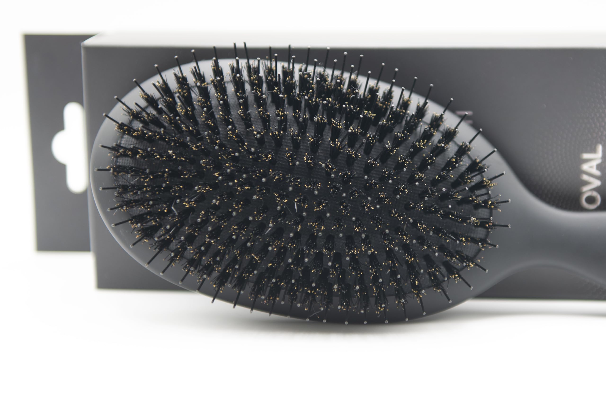 Cepillo de Cerdas de Jabalí para Cabello – Cepillo Pelo Antiencrespamiento y Antirotura, Cepillo Desenredante Cabello Largo y Extensiones+ Goma Terciopelo + Guia de cuidados del cabello