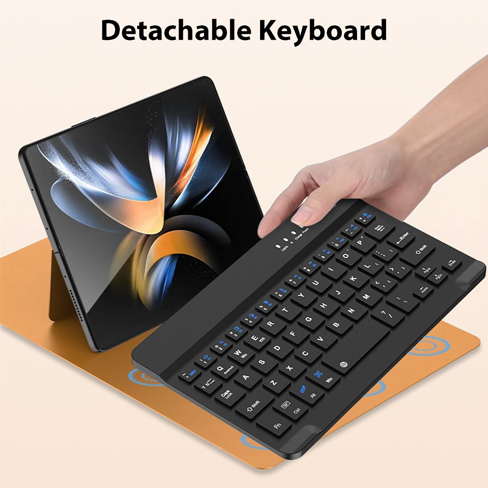 Amazon | Sペンホルダー付きSamsung Galaxy Z Fold3用キーボードケース 