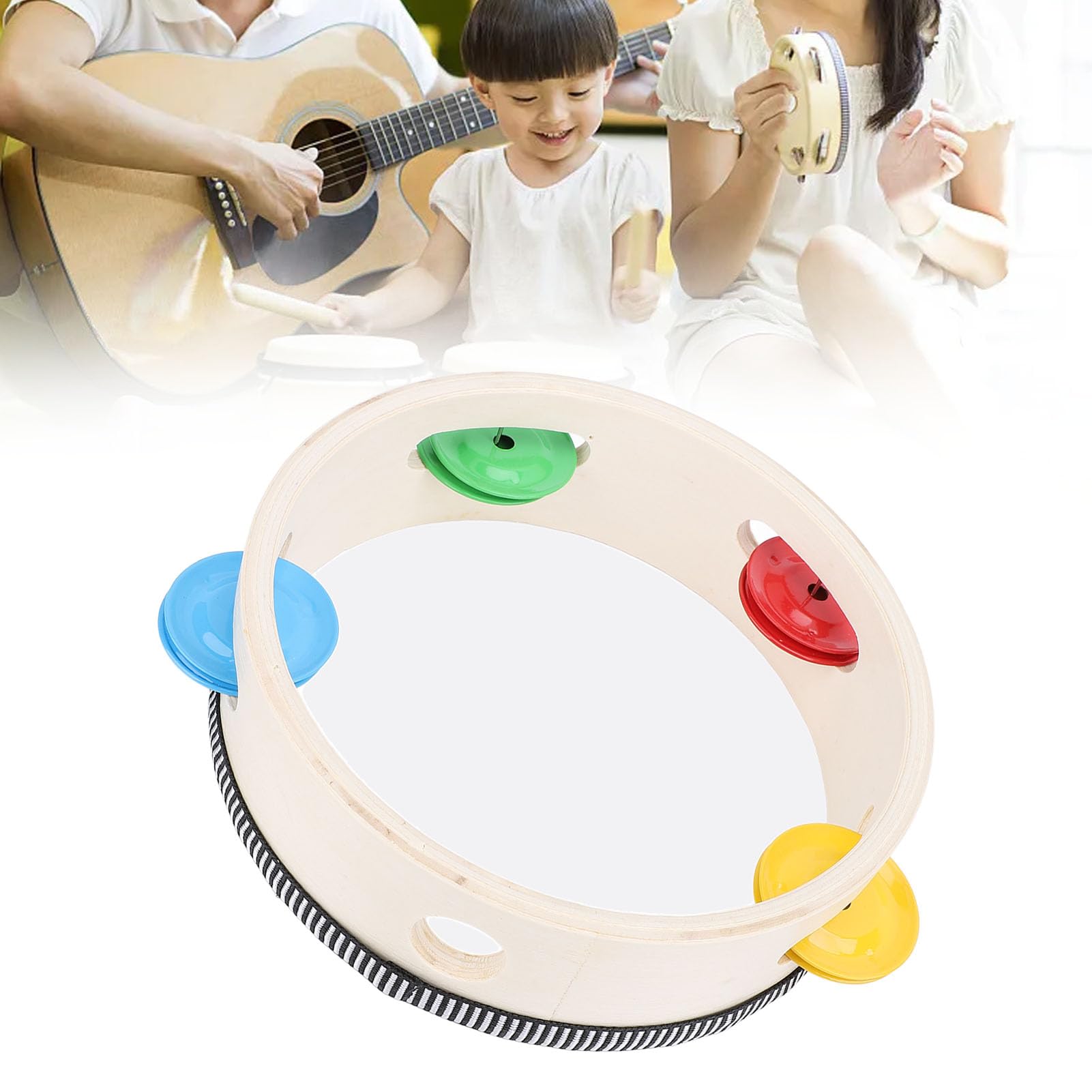 Amazon.com: Asixxsix Tambourine, 6/8 Inch Hand Held Drum Bell