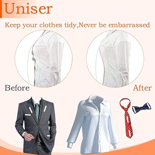 Miniatura 4 de Jedroc Paquete de 72 tiras de cinta de piel y cinta de ropa para mujer cinta de ropa para el cuerpo cinta de tela de doble cara para ropa cinta