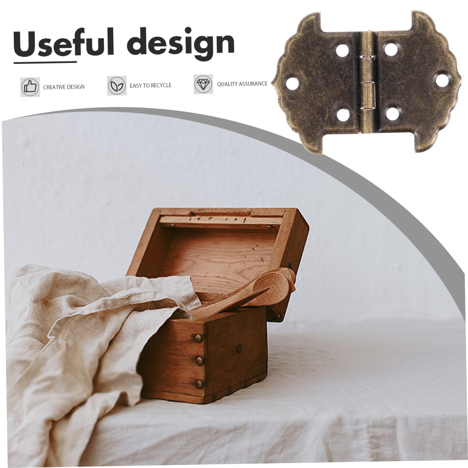 4 Set Cerniere Decorative Retro Per Scatole E Cerniere Piccole Per Progetti Da Te Per Scatole Vino E Armadi Design Antico E Resistente Facili Da Installare 20 Pezzi * 4