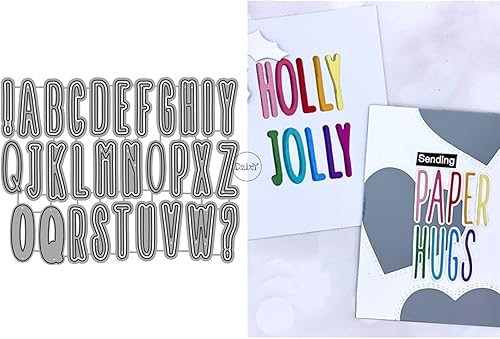 Miniatura 8 de DzIxY Marcos letras troqueles de corte de metal para hacer tarjetas, papel en relieve, troquelados, plantillas de máquina de álbumes de recortes