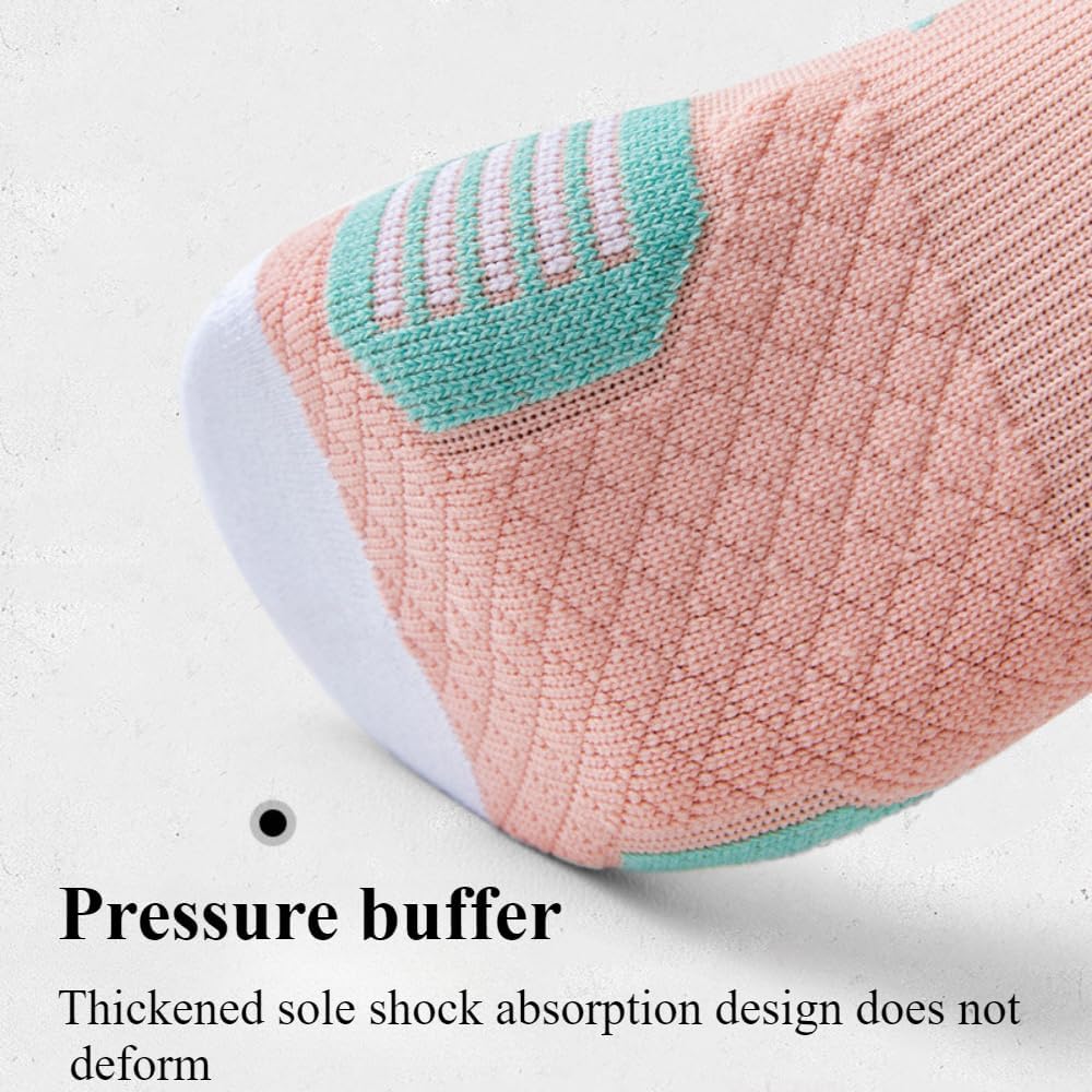 YWSLRC 5 Pairs Men's Athletic Crew Socks Performance Thick Cushioned Sport Basketball Running Training Compression Sock - Image 9