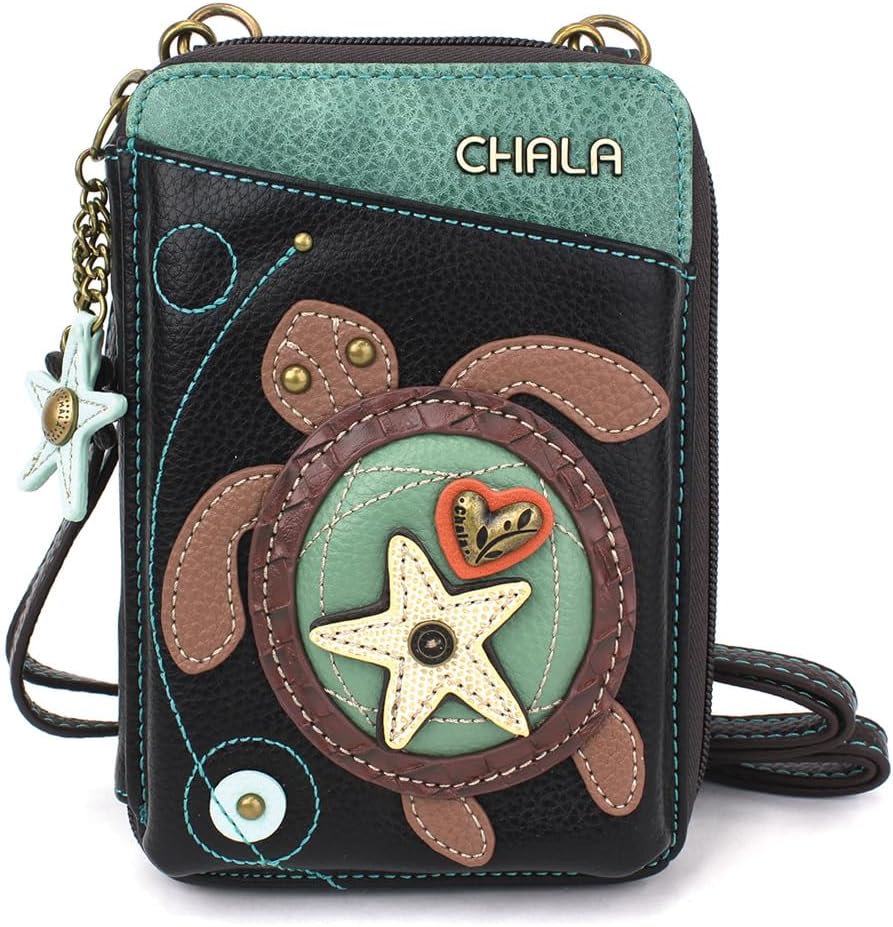 CHALA Wallet Crossbody Cell Phone Purse - Women Faux Leather Multicolor Handbag with Adjustable Strap