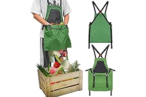 Waterproof Gardening Apron for women with Pockets and Harvesting Pouch