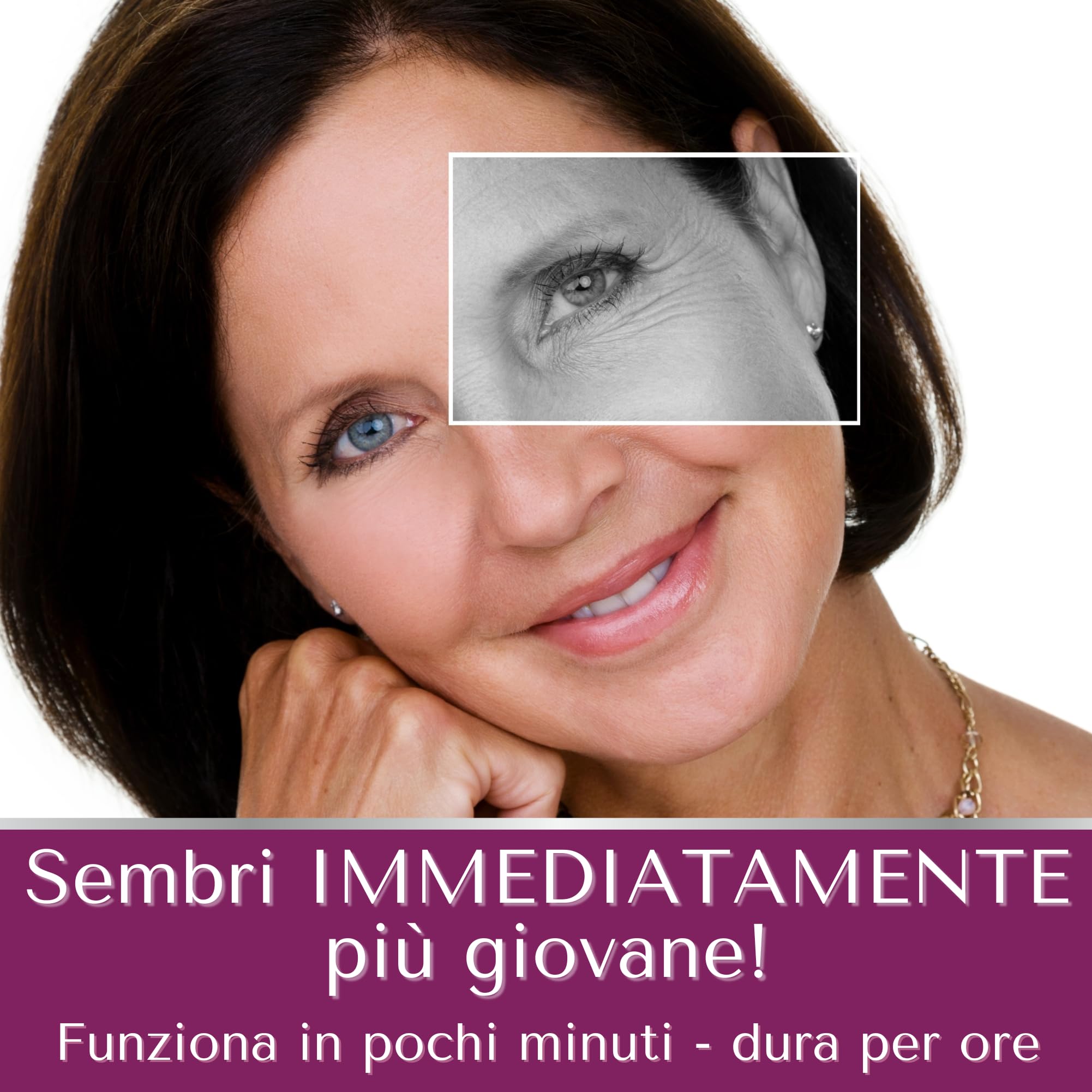 IMMACULIFT Crema Contorno Occhi Antirughe Effetto Istantaneo - Crema Lifting Viso Immediato - Occhiaie Uomo e Donna - Lifting Istantaneo Viso - Instant Face lift - Borse Sotto gli Occhi di DERMAWORKS
