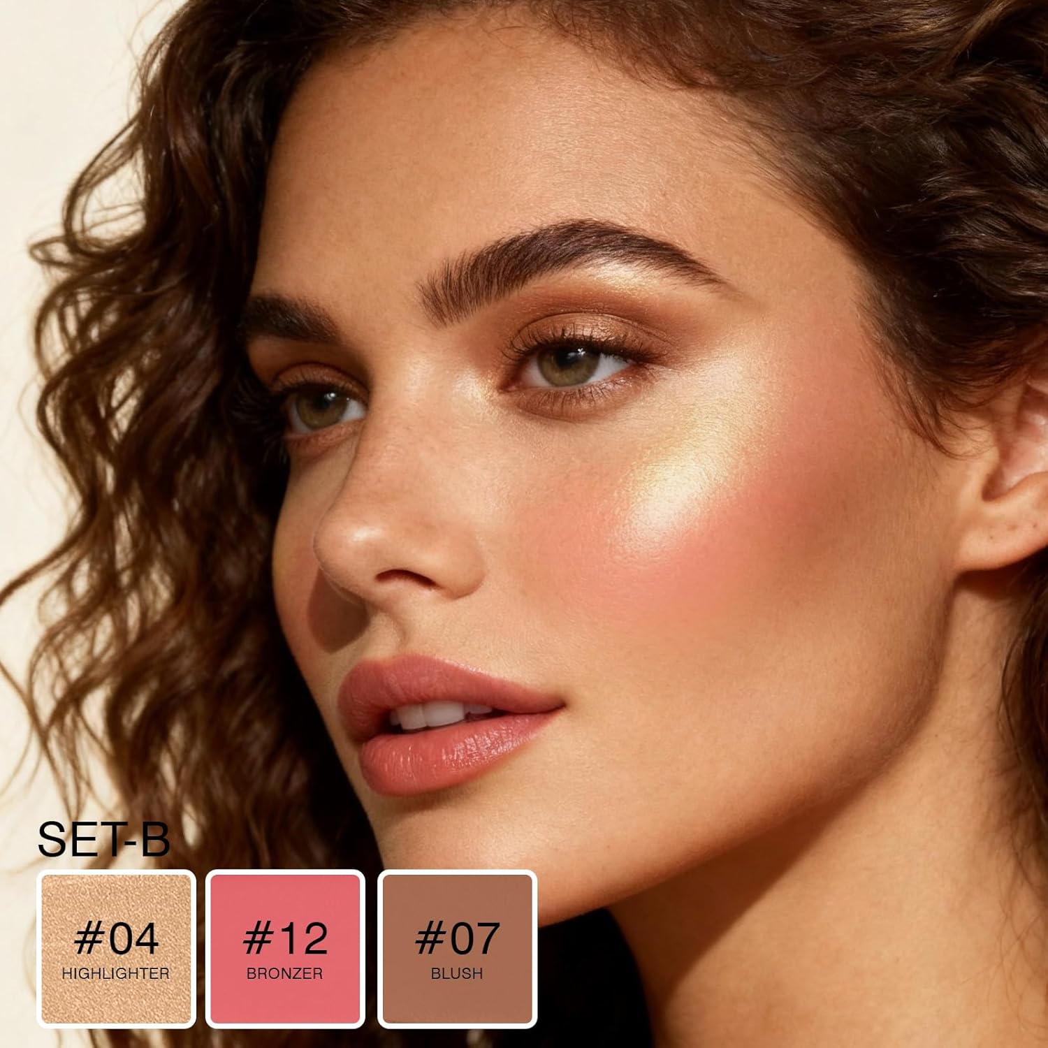 3Pcs Cream Contour Sticks, Shades with Highlighter & Blush & Bronzer Stick, Makeup Contour Stick Set for Sculpt the Cheeks Long Lasting Dewy & Matte Finish Lightweight LIGHT MEDIUM (SET-B) - Image 2