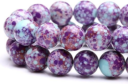 Miniatura 10 de Youngbling Cuentas de cristal natural para la fabricación de joyas, cuentas redondas de cuarzo pulido de oro de 0.23 pulgadas (0.236in), cuentas de