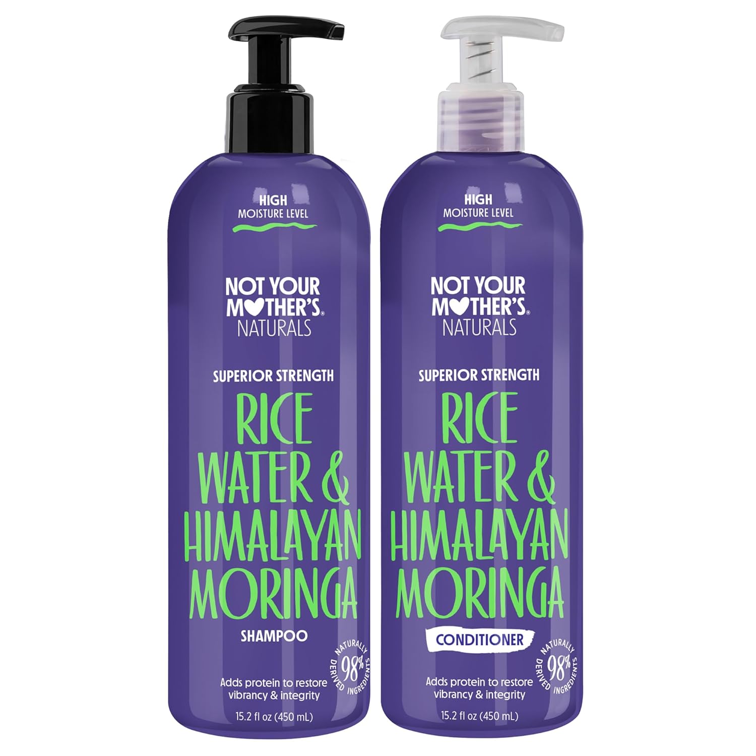 Not Your Mother’s Naturals Superior Strength Shampoo & Conditioner Set – 15.2 fl oz – Sulfate-Free Hair Products – Rice Water & Himalayan Moringa Not Your Mother’s Naturals Superior Strength Shampoo & Conditioner Set – 15.2 fl oz – Sulfate-Free Hair Products – Rice Water & Himalayan Moringa