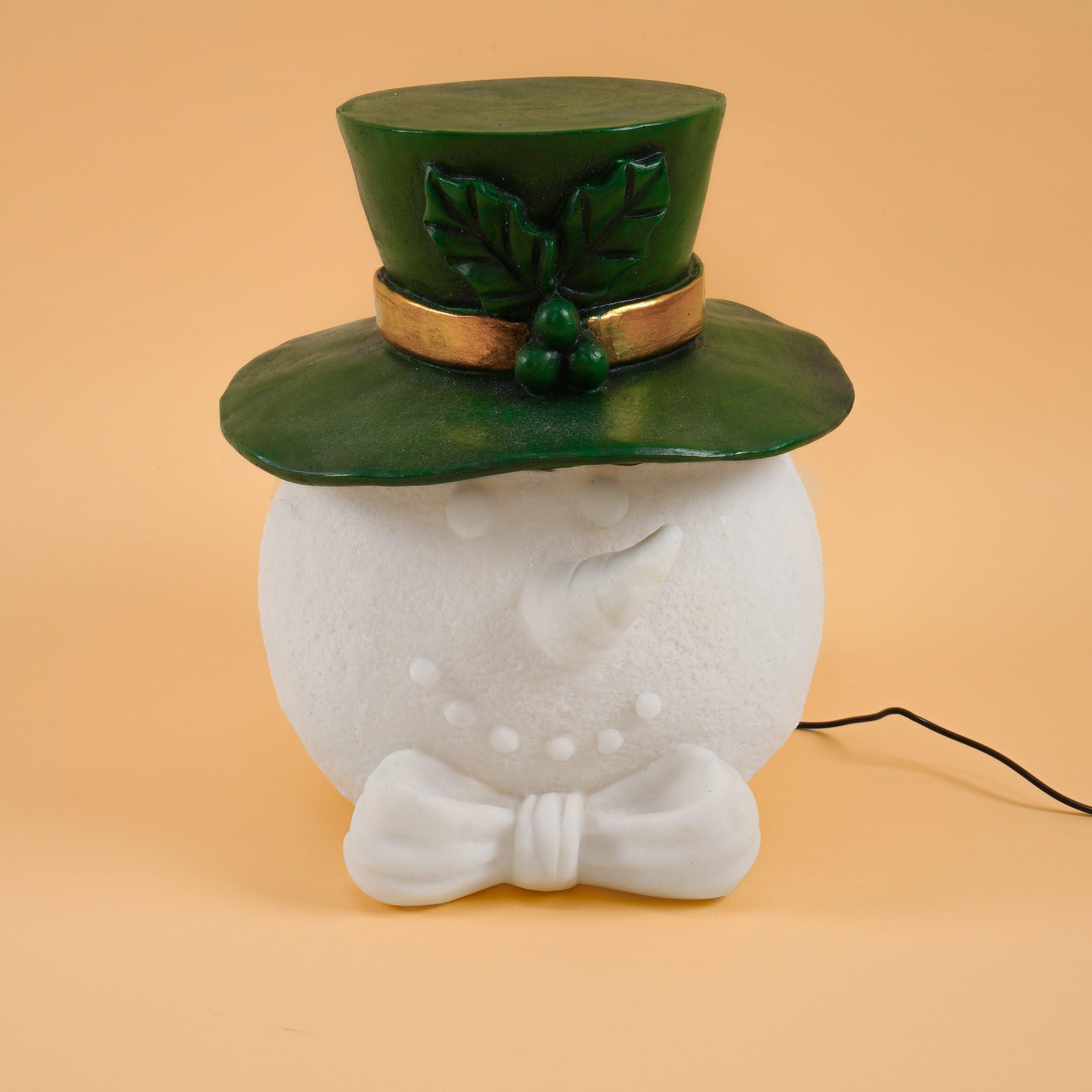 Esotec Solar Weihnachtsdeko Gartenfigur außen LED Schneemann Toni 102684 | Solar Schneemann Ø26x29cm, Warm-/Kaltweiß, 2700/5500K, bis 10 Std, 1,5m Kabel, externes Solarmodul, wechselbarer Akku, IP44