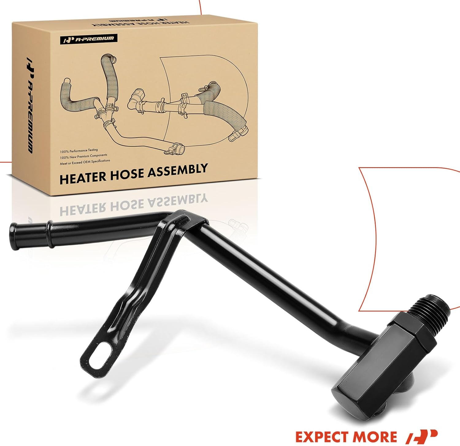 A-Premium HVAC Heater Hose Pipe Line Assembly Compatible with Ford F-150 F150, F-250 F250, F-350 F350, Bronco, 1985-1994, 5.0L 5.8L