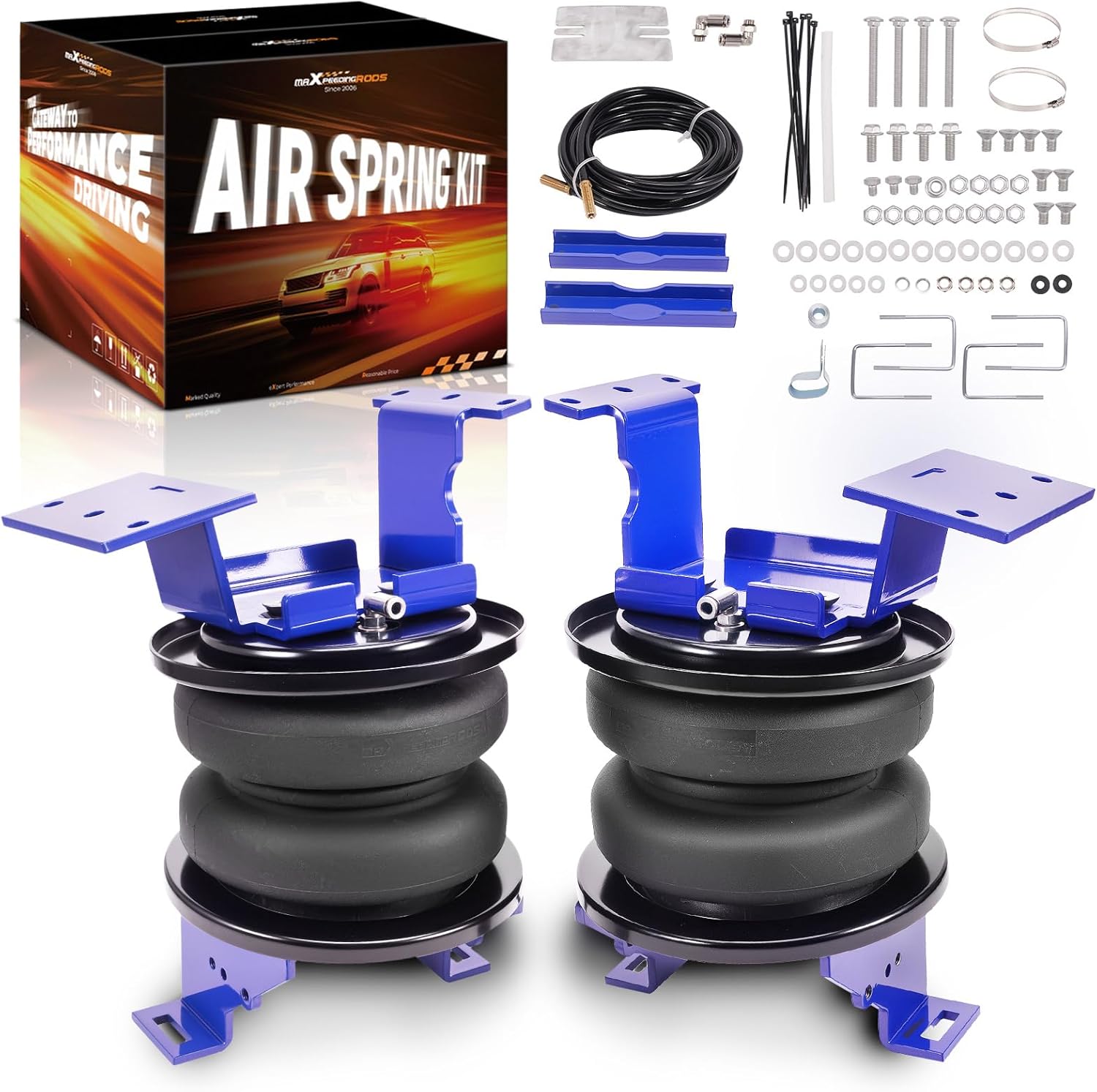 maXpeedingrods 7500 lbs Rear Air Suspension Bags Kit for GMC Sierra Chevrolet Silverado 2500 HD 3500 HD 2011-2019 Air Spring Kit for Trucks