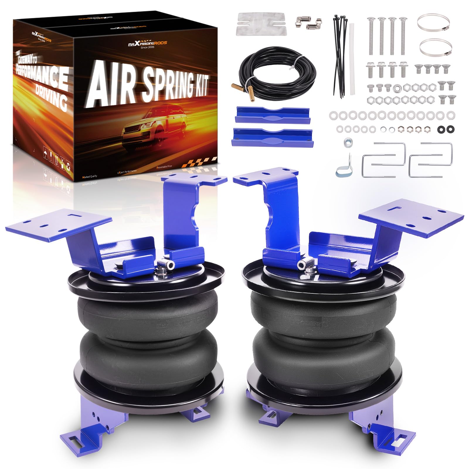 maXpeedingrods 7500 lbs Rear Air Suspension Bags Kit for GMC Sierra Chevrolet Silverado 2500 HD 3500 HD 2011-2019 Air Spring Kit for Trucks