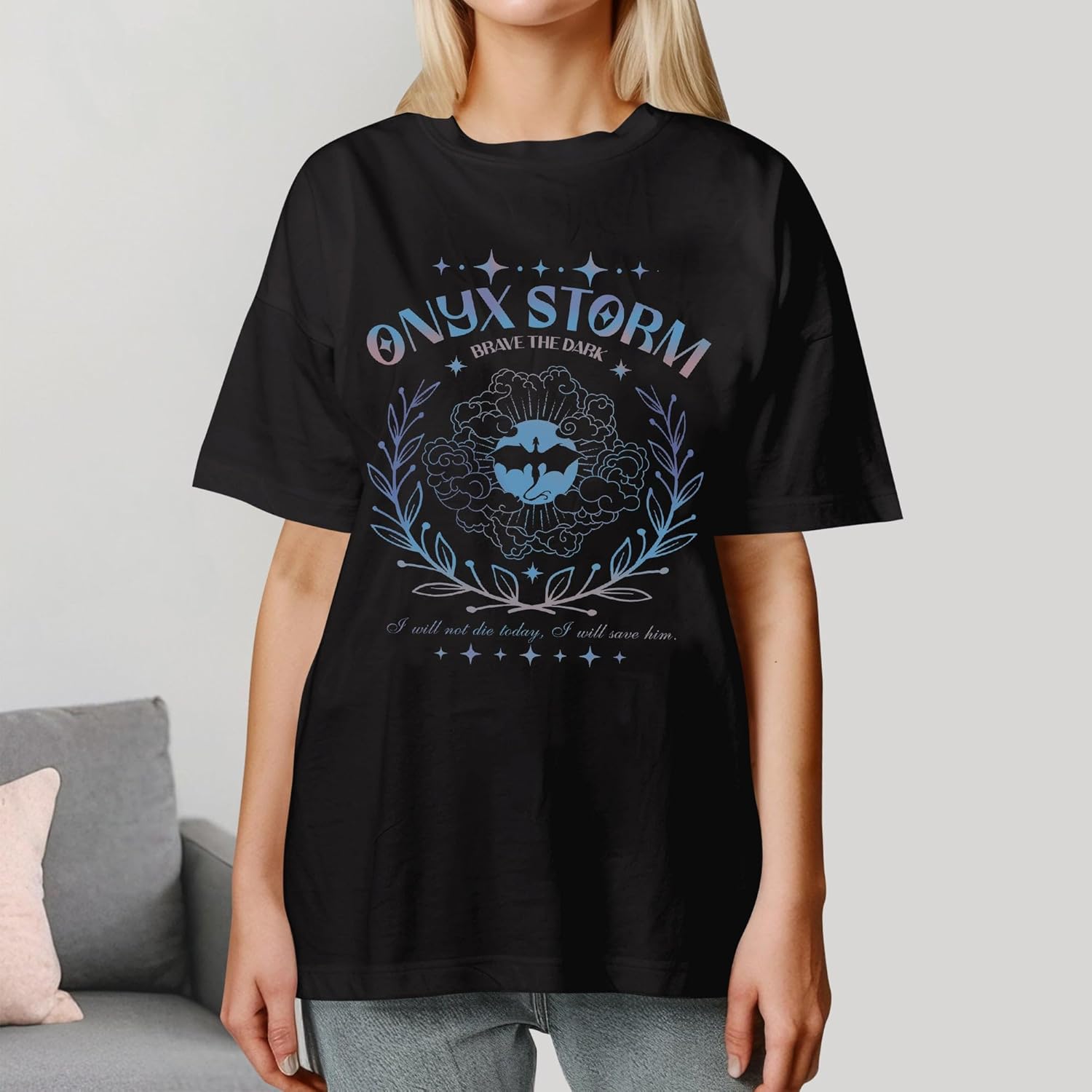 Brave The Dark Shirts - Storm I Will Not Die Today Tshirt - Dragon Wing T-Shirt - Gifts for Book Lovers Women - Image 7