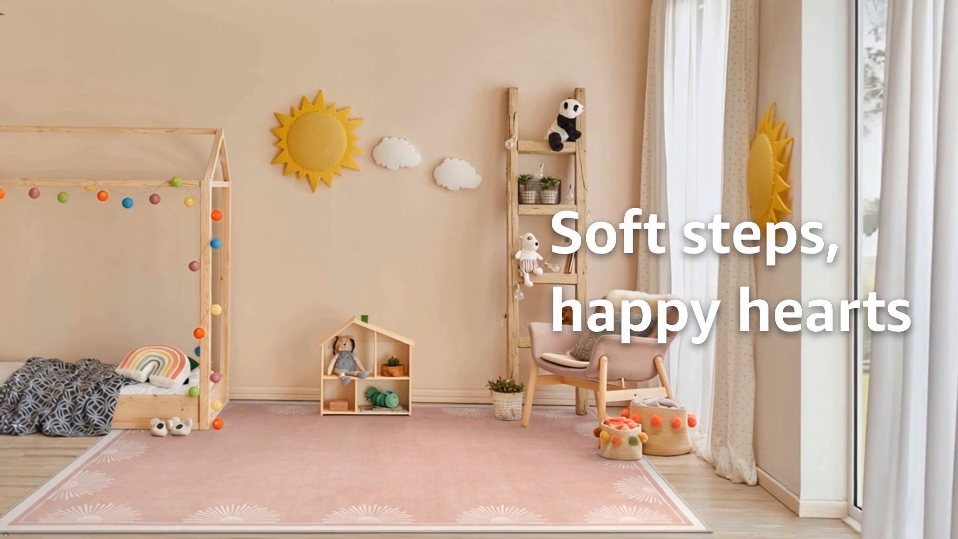 Tapete decorativo Hedlive 5x7 rosa ultrafino lavable miniatura 7
