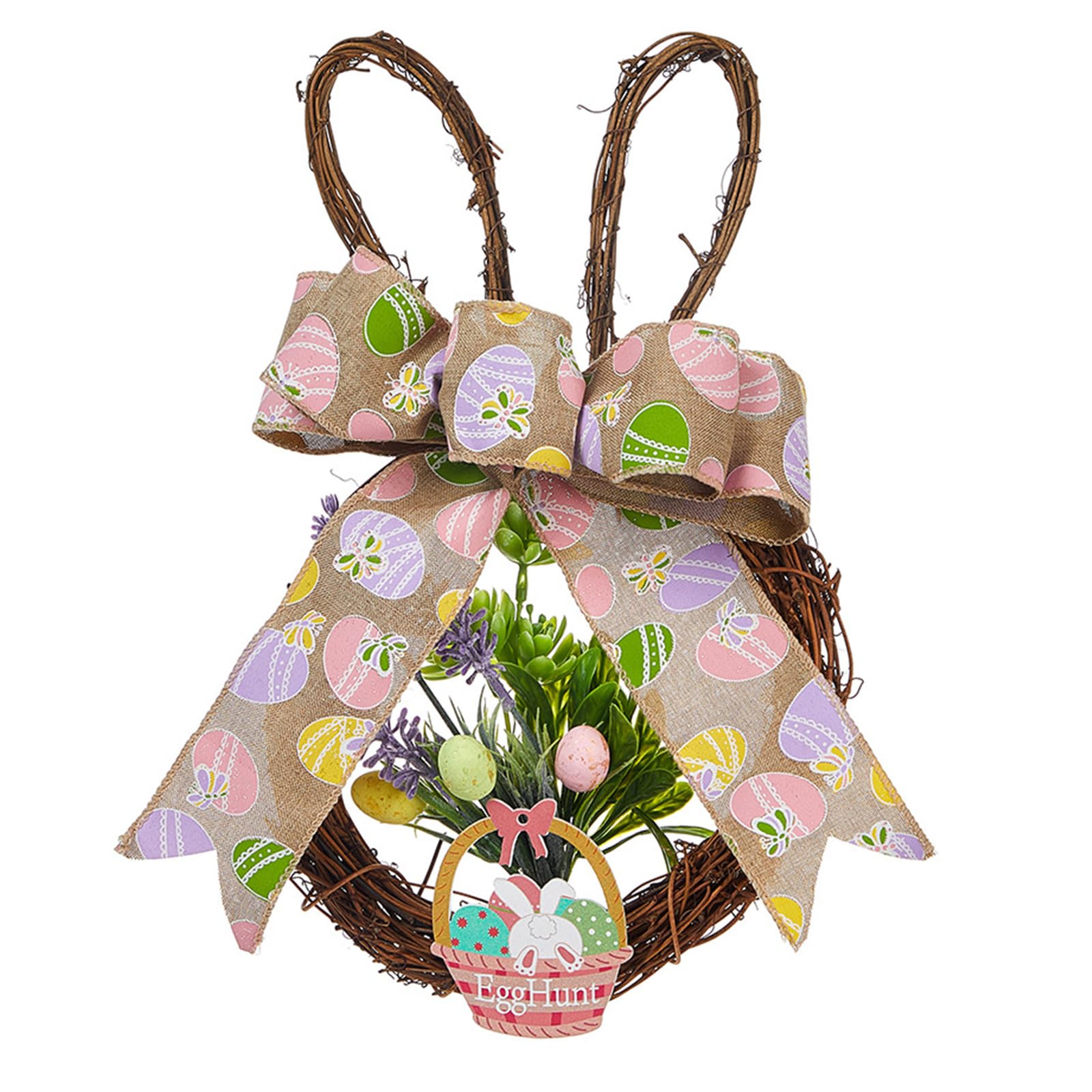 Artificial Wreath Spring Wreath Wall Decoration for Front Door Porch Wall Farmhouses Garden Party Table Centerpieces