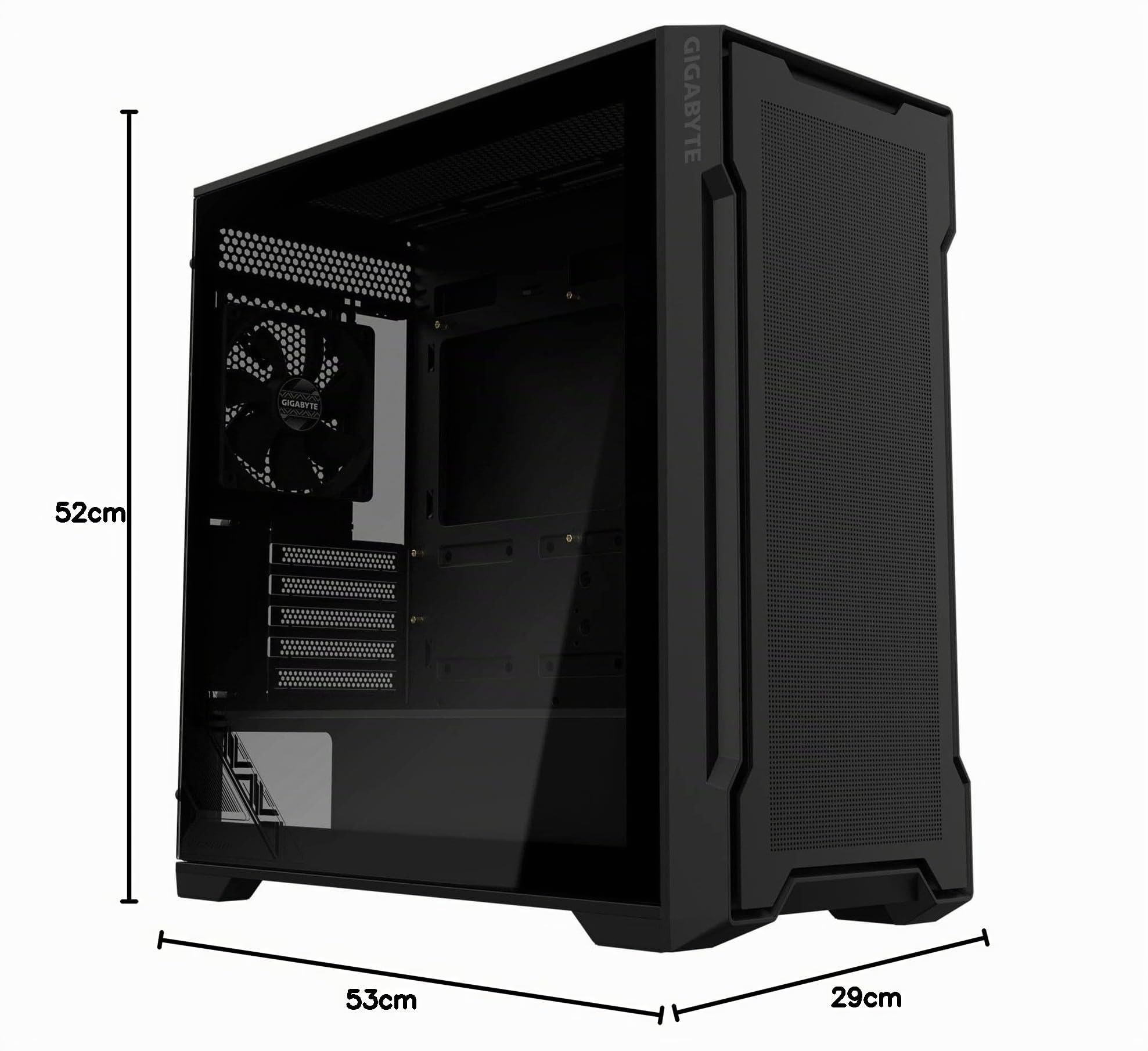 Torre Gigabyte Caja ATX Midi Tower Vidrio Templado USB 3.2 210mm Negra Gaming