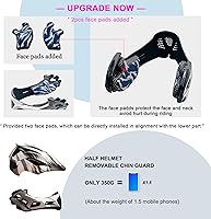 Vista 7 de Casco de cara completa para niños y niños, casco BMX multideporte desmontable para bicicleta sucia de montaña