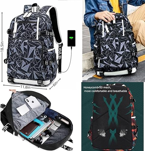 Miniatura 8 de N 30 Jugador de Baloncesto Mochilas Multifuncionales Mochila de Viaje para Estudiantes, S4, Mochila de baloncesto